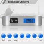 Luggage Scale: 110lb/50kg Backlight LCD Display Portable Digital Weight Scale - Dr.Meter Luggage Weight Scale with Rubber Paint Handle, Overload Alarm, Temperature Sensor,...