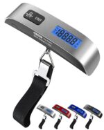 Luggage Scale: 110lb/50kg Backlight LCD Display Portable Digital Weight Scale - Dr.Meter Luggage Weight Scale with Rubber Paint Handle, Overload Alarm, Temperature Sensor,...
