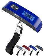 Luggage Scale: 110lb/50kg Backlight LCD Display Portable Digital Weight Scale - Dr.Meter Luggage Weight Scale with Rubber Paint Handle, Overload Alarm, Temperature Sensor,...