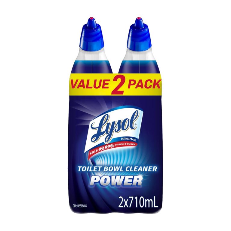 Lysol® Disinfectant Toilet Bowl Cleaner Power, (2 x 710 mL) = 1.42 L, Pack of 2, Cleaning, Disinfecting, and Stain Removal