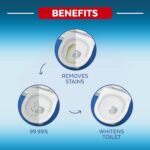 Lysol Toilet Bowl Cleaner, Action Gel, Spring Waterfall, For Cleaning and Disinfecting, Stain Removal, 8x Clinging Gel, 710ml