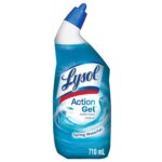 Lysol Toilet Bowl Cleaner, Action Gel, Spring Waterfall, For Cleaning and Disinfecting, Stain Removal, 8x Clinging Gel, 710ml