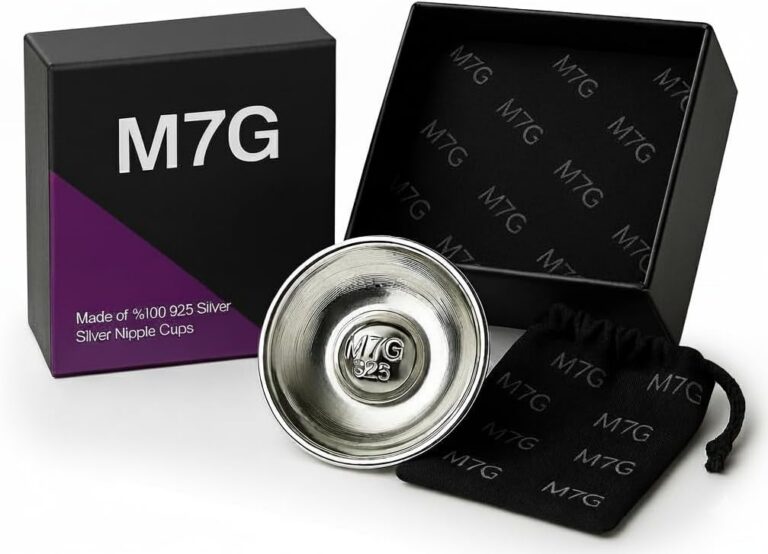 M7G Silver Nursing Cups for Breastfeeding Mothers | Natural Silver Nipple Shields | Reusable Nipple Protector for Sore Nipples | Breastfeeding Essentials | Nickel Free | 925 Silver