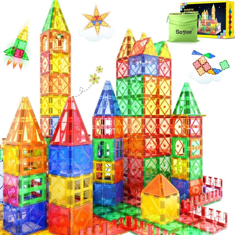 Magnetic Tiles Blocks Toddler Toys Sensory Preschool Building Learning Toys Girls Boys Toys Christmas Xmas Gifts for 3 4 5 6 7 8 Year Old Boys Girls