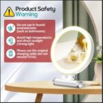 Magnifying Mirror with Light 30X, Double-Sided 1X/ 30X Magnifying Makeup Mirror with Tweezer, 2000mAh 3 Colour Modes with Adjustable Brightness, Foldable Compact Travel Mirror