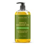 MAJESTIC PURE Arnica Massage Oil for Massage Therapy - with Lavender and Chamomile Essential Oils - Multipurpose Instant Absorption Full Body Massage - 8 fl. oz