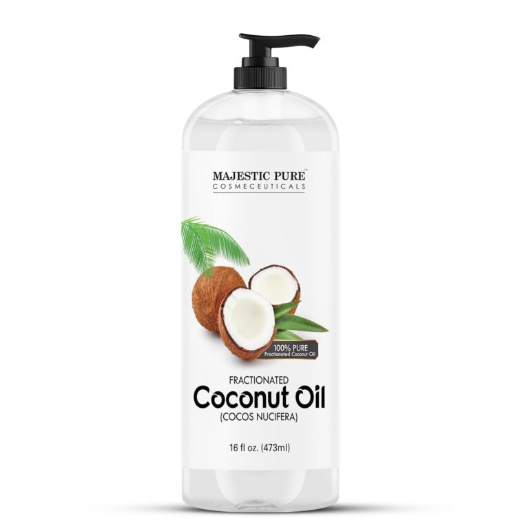 MAJESTIC PURE Fractionated Coconut Oil | Relaxing Massage Oil for Massage Therapy | Liquid Coconut Oil for Diluting Essential Oils | Coconut Oil for Skin, Lip, Body, Hair Oil,...