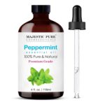 MAJESTIC PURE Peppermint Essential Oil | 100% Pure and Natural Peppermint Oil | Premium Grade with Glass dropper | 118 ml