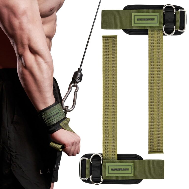 MANUEKLEAR Non-Slip Wrist Straps for Weightlifting Deadlifting, Gym Lifting Straps with D Rings for Cable Machine Workout, 10mm Neoprene Padded Weight lifting Wrist Wraps for...