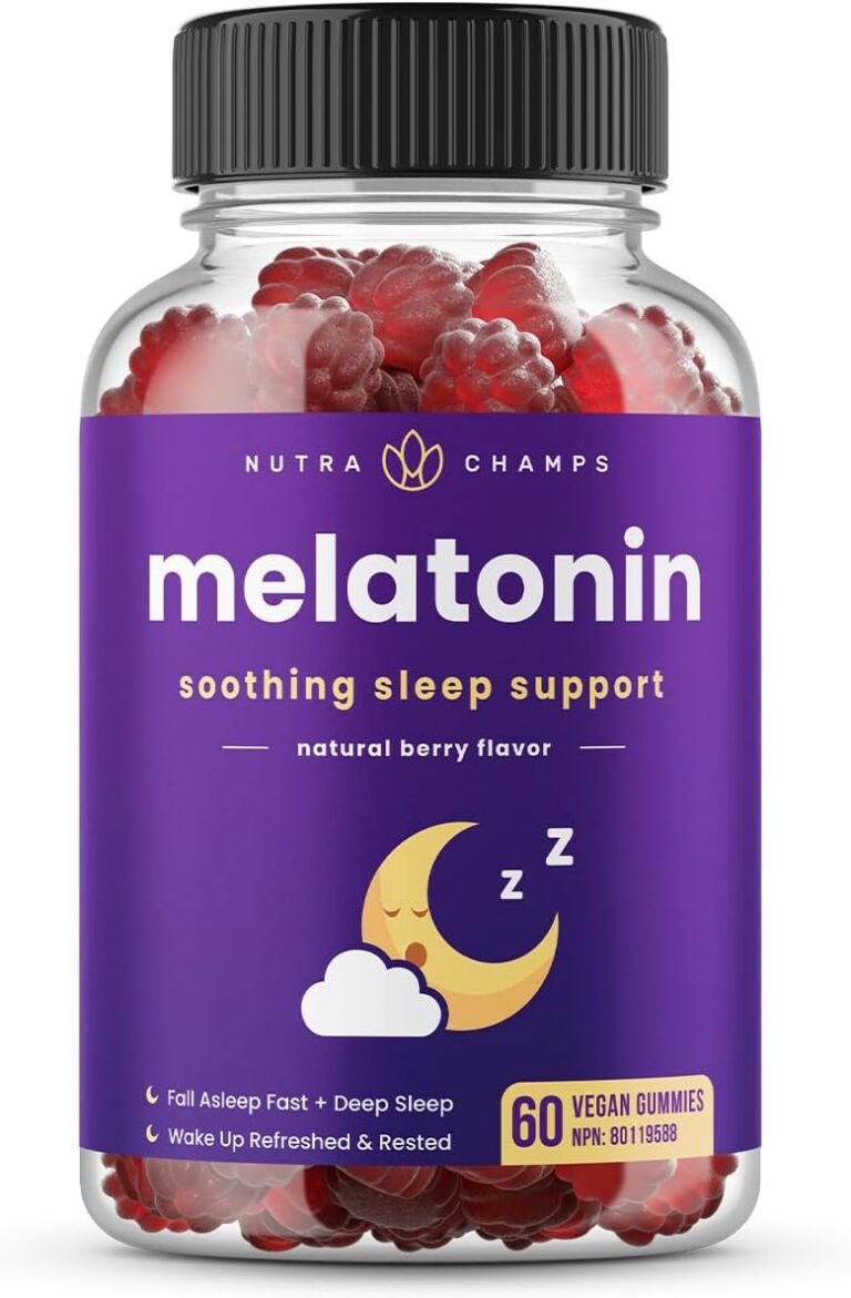 Melatonin Gummies | Natural Sleep Aid Supplement Drug-Free | 60 Sleep Gummies | 2.5mg, 5mg or 10mg Dose | Sleeping Pills Substitute | Vegan & Non-GMO | Natural Berry Flavour