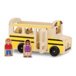 Melissa & Doug School Bus Wooden Play Set with 7 Play FiguresSchool Bus Toys for Kids, Classic Toddler Toys for Kids