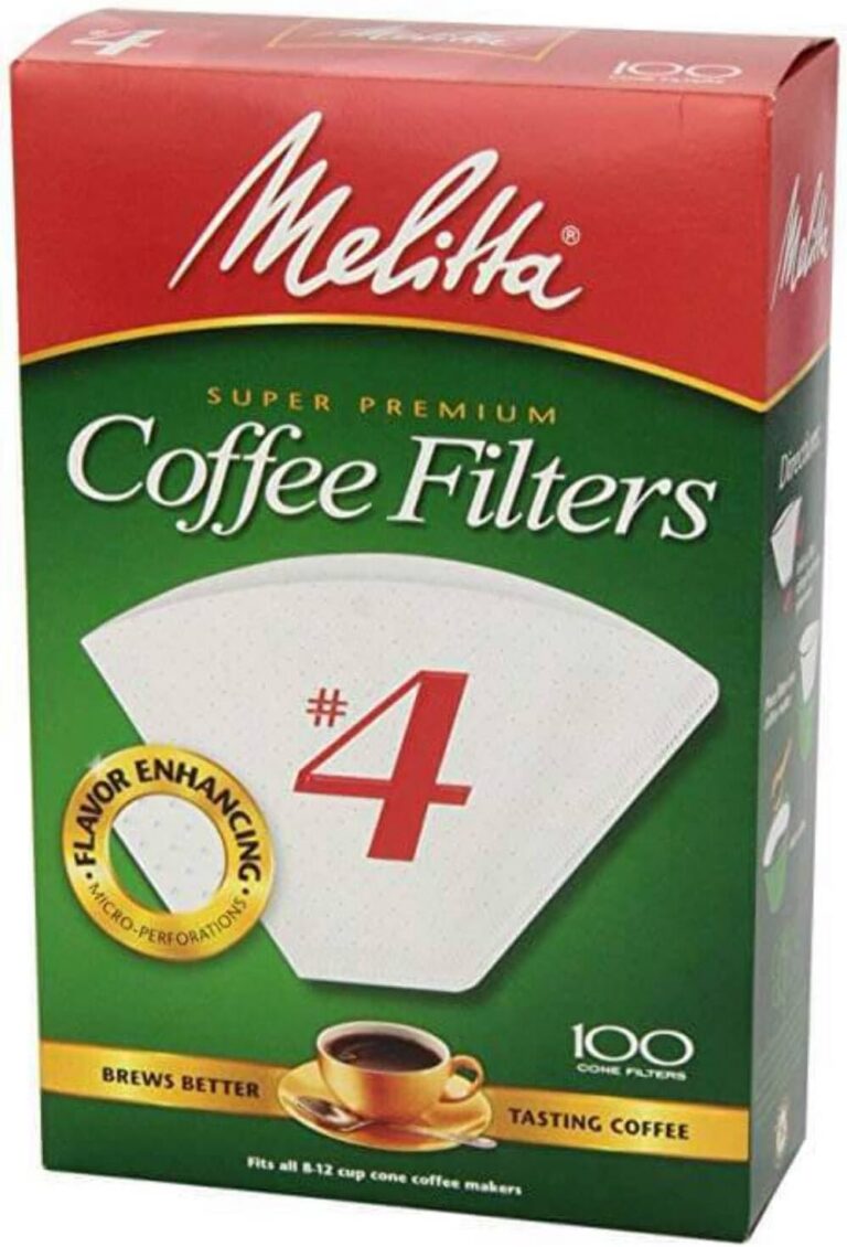 Melitta #4 Cone Coffee Filters, White, 100 Count
