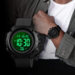 Mens Watches Ultra-Thin Digital Watch Lightweight Sports Watch Waterproof Fashion Outdoor Wrist Watches for Men with Stopwatch LED Ligh Alarm Date