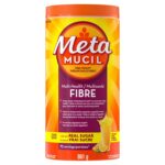Metamucil, Daily Psyllium Husk Powder Supplement, Real Sugar, 3-in-1 Fibre for Digestive Health, Orange Smooth Flavored Drink, 72 Servings