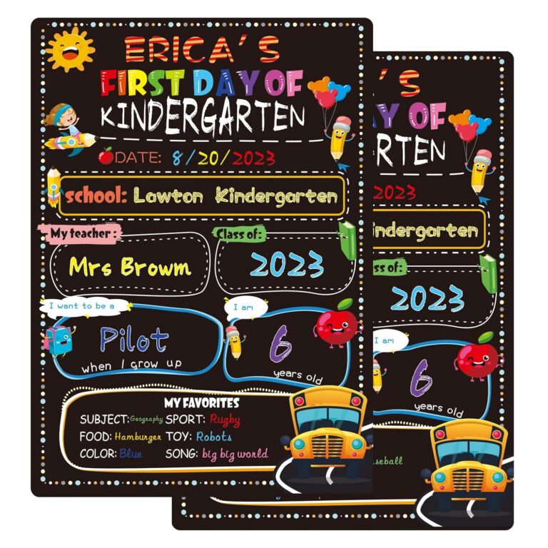 Meunmro First and Last Day of School Chalkboard, 10" x 14" Double Sided Chalkboard Sign, Reusable First Day of School Board Back to School Supplies