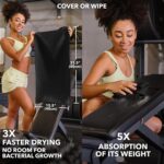 Microfiber Workout Towels - Quick Dry, Highly Absorbing, Odor-Free, for Men & Women - Gym Sweat Sports Towel for Hot Yoga, Tennis, Running, Exercise, Working Out, Camping, Set...