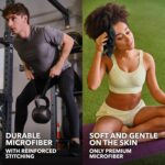 Microfiber Workout Towels - Quick Dry, Highly Absorbing, Odor-Free, for Men & Women - Gym Sweat Sports Towel for Hot Yoga, Tennis, Running, Exercise, Working Out, Camping, Set...