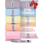 Microfiber Workout Towels - Quick Dry, Highly Absorbing, Odor-Free, for Men & Women - Gym Sweat Sports Towel for Hot Yoga, Tennis, Running, Exercise, Working Out, Camping, Set...