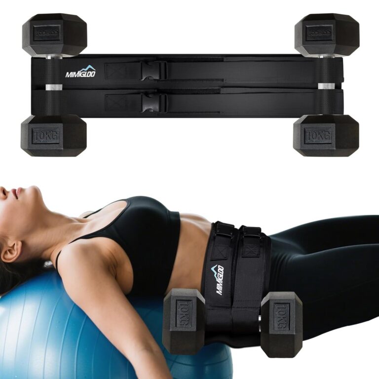 MIMIGLOO Hip Thrust Belt, Wider and Thicker Hip Bridge Belt, for Dumbbell Exercise Squat Kettlebell lunge Bridge Push-up Training, Suitable for Home, Gym (Black)