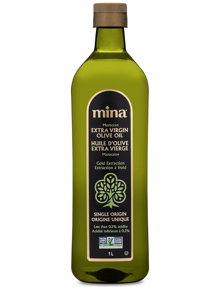Mina Extra Virgin Olive Oil, Single Origin, Cold Extracted, Moroccan Olive Oil High in Polyphenols, 1 LITER – 33.8 Fl Oz