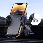 Miracase Car Phone Mount, [2025 Upgraded Strong Military Grade Suction Cup] Long Arm Phone Holder for Car Dashboard Windshield Vent, Hands Free Cell Phone Holder Compatible with...