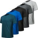 MLYENX Men's Workout Shirts Athletic Wear Moisture Wicking, Quick Dry Men’s Active Shirts Gym T Shirts