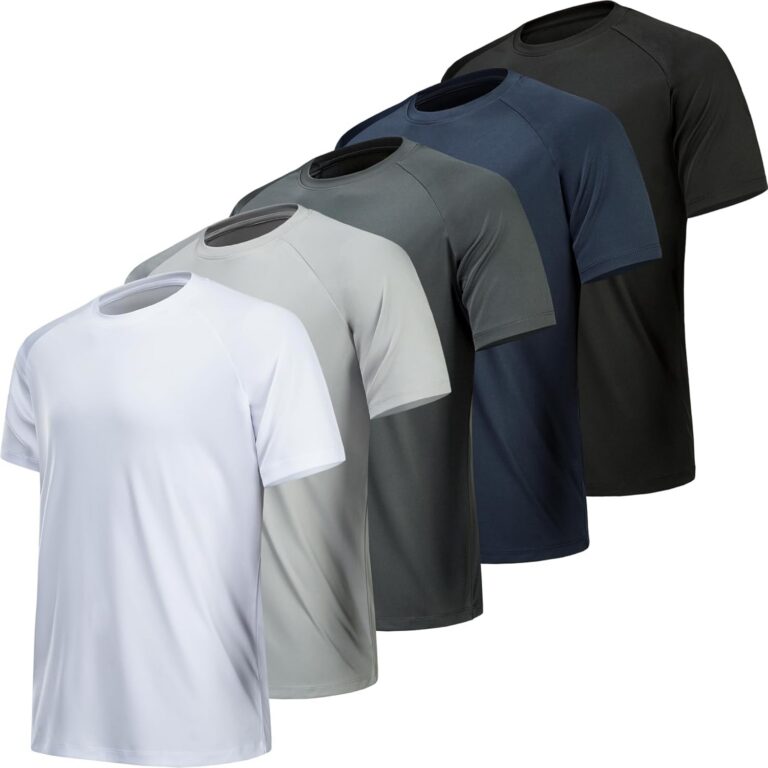 MLYENX Men's Workout Shirts Athletic Wear Moisture Wicking, Quick Dry Men’s Active Shirts Gym T Shirts