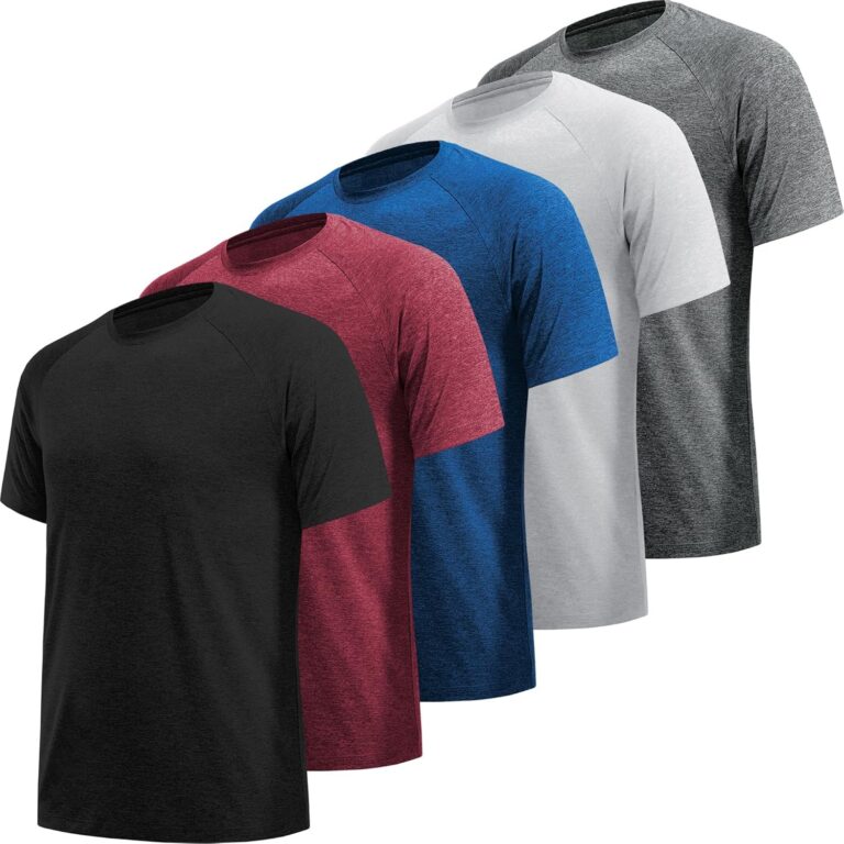 MLYENX Men's Workout Shirts Athletic Wear Moisture Wicking, Quick Dry Men’s Active Shirts Gym T Shirts