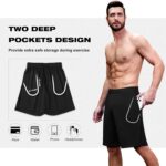 MLYENX Men's Workout Shorts Gym Athletic Running Shorts for Men with Pockets
