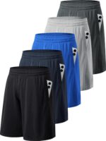 MLYENX Men's Workout Shorts Gym Athletic Running Shorts for Men with Pockets