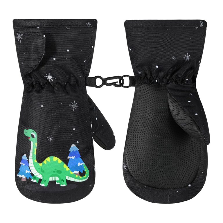 MoKo Toddler Mittens, Ski Kids Mittens, Waterproof & Windproof Mittens for Girls Boys, Winter Snow Gloves