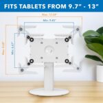 Mount-It! Universal Tablet Stand with Tilt, Anti-Theft Retail iPad POS Kiosk Stand, Fits Tablets from 9.7" to 13" Screen Size, 90° Rotation for Portrait and Horizontal Viewing,...