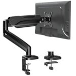 MOUNTUP Single Monitor Desk Mount Holds Screen up to 32 inch, Height Adjustable Monitor Arm, Computer Monitors Stand with Clamp/Grommet Base, VESA Mounts Fit 4.4-17.6lbs...