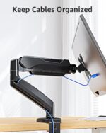 MOUNTUP Single Monitor Desk Mount Holds Screen up to 32 inch, Height Adjustable Monitor Arm, Computer Monitors Stand with Clamp/Grommet Base, VESA Mounts Fit 4.4-17.6lbs...
