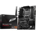 MSI PRO B650-S WiFi Motherboard, ATX - Supports AMD Ryzen 9000/8000 / 7000 Series Processors, AM5 - DDR5 Memory Boost 6000+MHz/OC, 2 x PCIe 4.0 x16, 2 x M.2 Gen4, Wi-Fi 6E