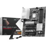 MSI PRO B840-P WiFi ProSeries Motherboard (AMD Ryzen 9000/8000/7000 Series Processors, AM5, DDR5, PCIe 4.0, M.2, SATA 6Gb/s, USB 3.2 Gen 2, HDMI/DP, Wi-Fi 6E, Bluetooth 5.3,...