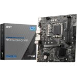 MSI PRO H610M-G WiFi Motherboard, Micro-ATX - Supports Intel Core 14th, 13th and 12th Gen Processors, LGA 1700 - DDR5 Memory Boost 5600MHz/MAX, PCIe 4.0 x16 Slot, M.2 Gen3 Slot,...