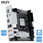 MSI PRO H810I WiFi Motherboard, ITX - Supports Intel Core Ultra Processors (Series 2), LGA 1851 - DDR5 Memory Boost (6400 MT/s MAX), PCIe 5.0 x16, M.2 Gen4, 2.5G LAN