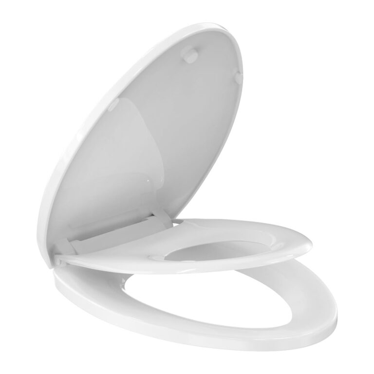MUNNAR CR107 Toilet Seat with Toddler Seat Built in, Potty Training Toilet Seat, with Slow Close and Magnet, Easy Cleaning, for Toddlers, Children and Adults, Elongated, White,...