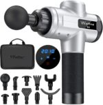 Muscle Massage Gun Deep Tissue Percussion Massager - Portable Handheld Sport Massagers for Athletes, Super Quiet & Powerful Brushless Motor Cordless, 20 Speed Level,Wattne W2...