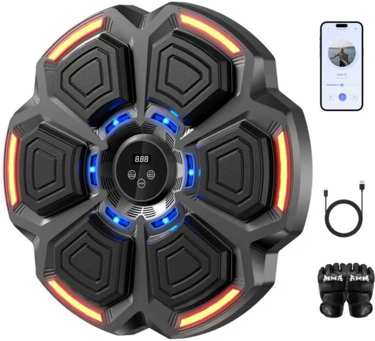 Music Boxing Machine for Adults and Kids,Music Punching Machine with Gloves,Wall Target Punching Workout for Men Women,Reflex Training Suitable for Home,Office,Gym