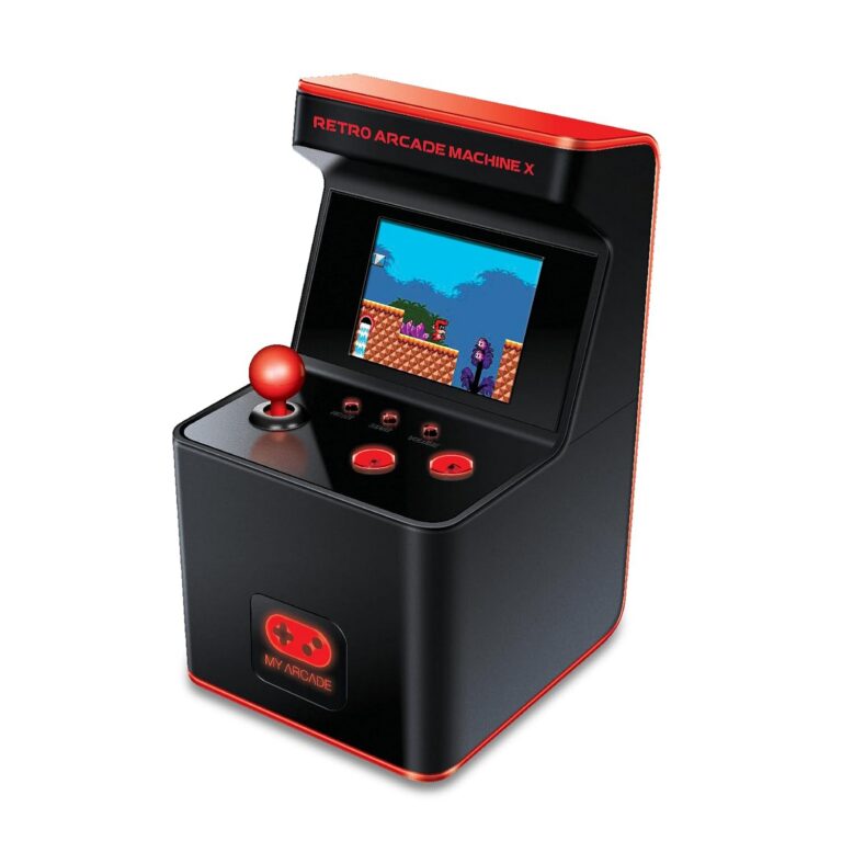 My Arcade Retro Arcade Machine X Playable Mini Arcade: 300 Retro Style Games Built in, 5.75 Inch Tall, AA Battery Powered, 2.5 Inch Color Display, Illuminated Buttons, Speaker,...