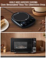 MYMULIKE Mug Warmer, Coffee Mug Warmer for Desk with 4 Temperature Settings (55℃/65℃/75℃/85℃), Coffee Warmer with Auto Shut Off, 1-12 Hour Timer, Desk Accessories for Office/Home