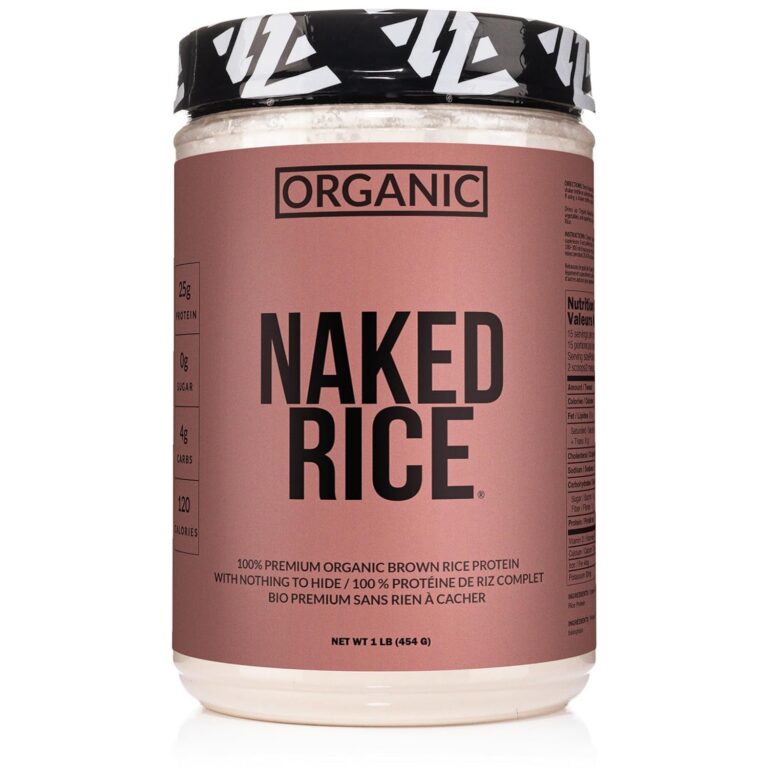 Naked Rice 1LB - Organic Brown Rice Protein Powder - Vegan Protein Powder, GMO Free, Gluten Free & Soy Free. Plant-Based Protein, No Artificial Ingredients - 15 Servings