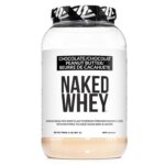 NAKED Whey Chocolate Protein Powder - Only 3 Ingredients - Grass Fed Whey Protein Powder, Organic Chocolate and Organic Coconut Sugar, No GMO, No Soy, and Gluten Free - 24 Servings