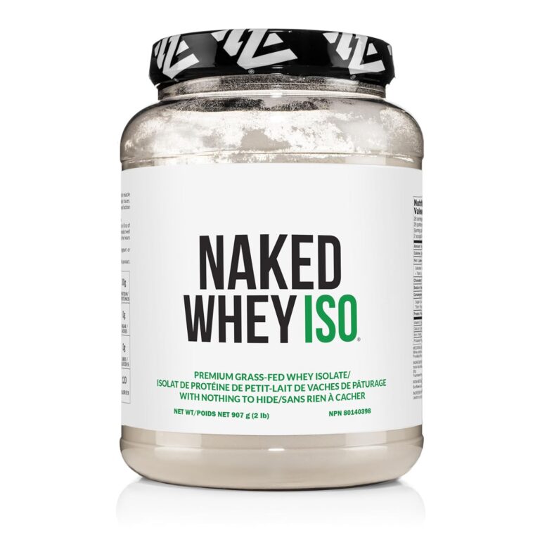 NAKED Whey Isolate Protein - Only 2 Ingredients, 30g Grass-Fed Protein, Unflavored, Undenatured, No GMO, No Soy, Gluten-Free, No Preservatives - 28 Servings