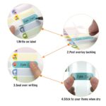 Name Label Stickers for Kids Stuff School Supplies, 64 PCS Baby Bottle Labels for Daycare, Waterproof Daycare Labels Self-Laminating, Dishwasher Safe, Toddler Preschool Labels...