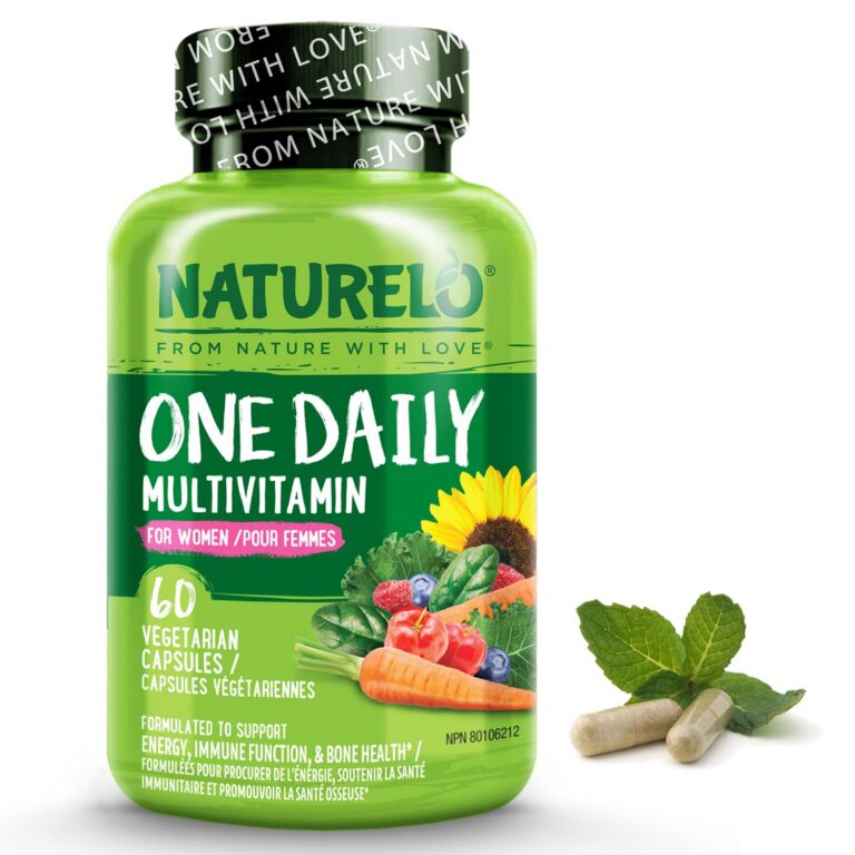 NATURELO One Daily Multivitamin for Women - Energy Support - Whole Food Supplement to Nourish Hair, Skin, Nails - Non-GMO - No Soy - Gluten Free - 60 Capsules - 2 Month Supply