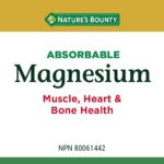 Nature's Bounty Absorbable Magnesium 400mg, Multi-coloured, 125 Softgels