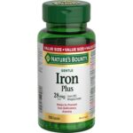 NATURE'S BOUNTY Gentle Iron, 28 mg, Helps Prevent Anemia, Supports Immune Health, Helps Red Blood Cell Formation & Function, Helps Wounds Heal, Antioxidant, Capsules, 81.9 g